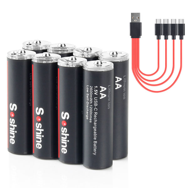 soshine rechargeable aa battery